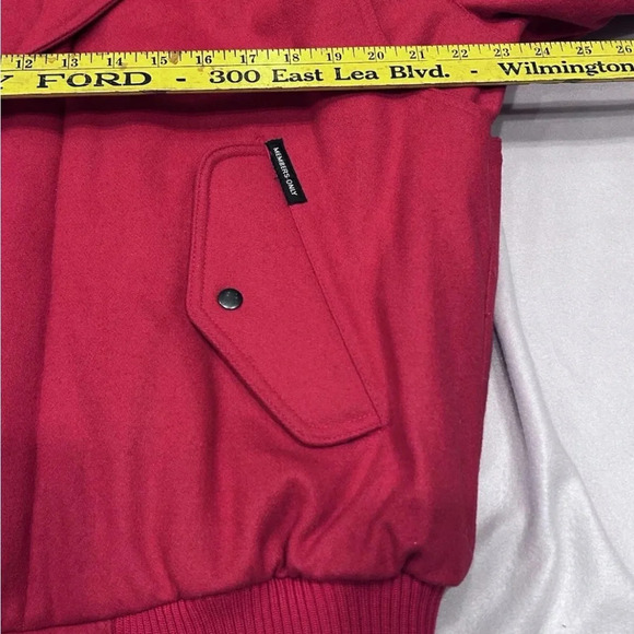 Vintage Members Only red wool Bomber jacket size 47L - Picture 9 of 10